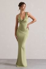 Cowl-Neck Maxi Dress