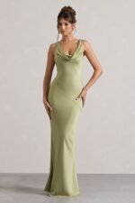 Cowl-Neck Maxi Dress